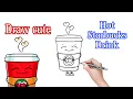 How To Draw A Cute HOT STARBUCKS DRINK Clipart To Draw step by step DL cute things