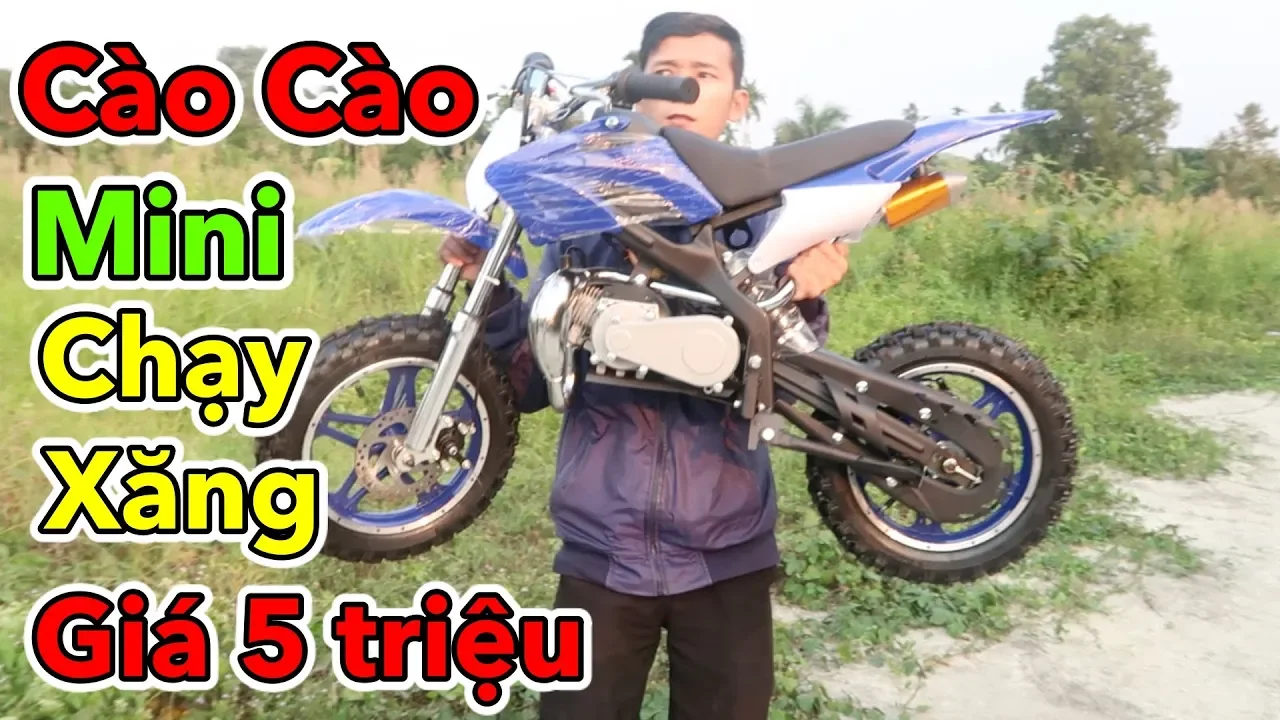 Lâm Vlog - Mua Xe Moto Cào Cào Mini 50cc Chạy Xăng Giá 5 triệu | Pocket Bike for Kids $200