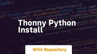 thonny python install