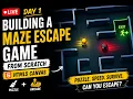 Live Coding a 2D Maze Escape in HTML5 Canvas AI-Assisted Day 1