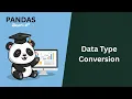 Data Type Conversion in Pandas Python Pandas Tutorial for Beginners Telugu