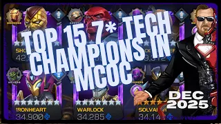 The BEST 15 TECH Champions Ranked December 2025 MCOC Ranking Series Vid 8