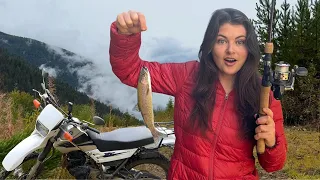 Solo Motorcycle Hammock Camping & Fishing (Catch & Cook)