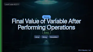 LeetCode 2011 Final Value of Variable After Performing Operations The String Trick C