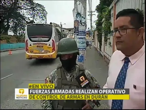 Fuerzas armadas realizan operativo de control de armas en Durán