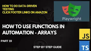 How to Do Data-Driven Testing and Click Footer Links on Amazon Using Arrays in Playwright Automation