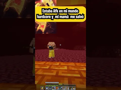 Estaba AFK en mi mundo hardcore y mi mamá me salvó 🥺 #minecraft
