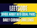 LeetCode 2206 Divide Array Into Equal Pairs Solution in Description