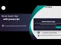 Movie Search App Using HTML CSS JavaScript Fetch API OMDb API Modern UI Design