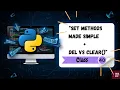Set Methods in Python isdisjoint issubset issuperset del vs clear Class-40 EASYCODEHUB