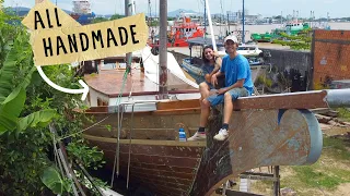 Building the interior HARDWOOD furniture of our OFF-GRID SAILBOAT — Sailing Yabá #119