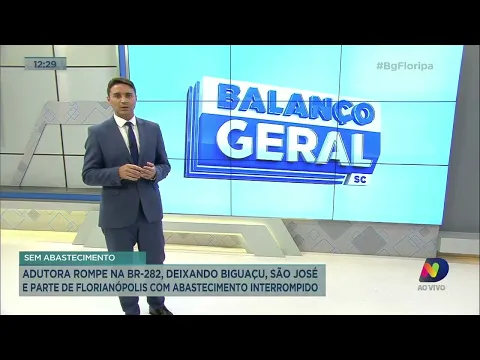 Adutora rompe na BR-282, deixando parte de Grande Florianópolis com abastecimento interrompido