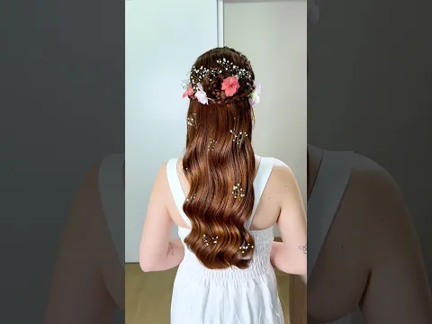 Penteado com flores