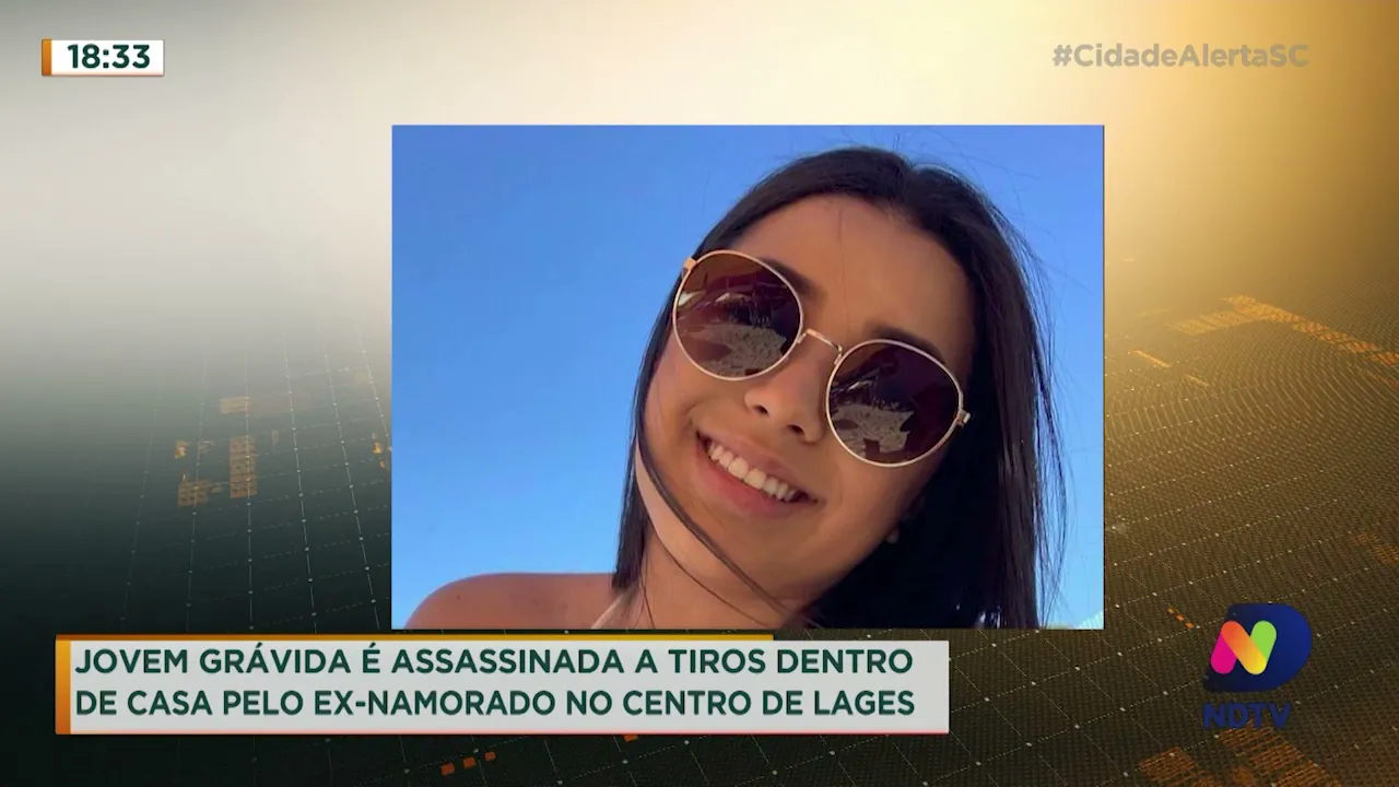 Jovem grávida é assassinada a tiros dentro de casa pelo ex-namorado em Lages
