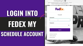 FedEx MySchedule Login How To Login To FedEx My Schedule Account 2025 www fedex com