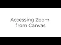 Accessing Zoom from Canvas Student
