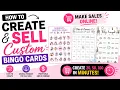 How to Create Sell Custom Bingo Cards in Canva Digital Products to Sell on Etsy