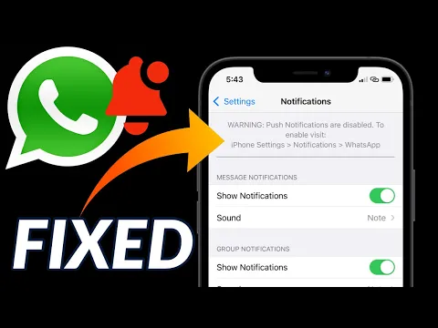 Download MP3 WhatsApp Notifications Are Not Showing on iPhone I WhatsApp Push Notifications are Disabled