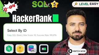 HackerRank SQL Series Earn 5 in SQL Select By ID Q-04