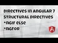 Getting Start With Angular 7 Directives in Angular JS 7 Structural Directives ngIf ngFor