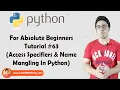Public Private Protected Access Specifiers Python Tutorials For Absolute Beginners In Hindi
