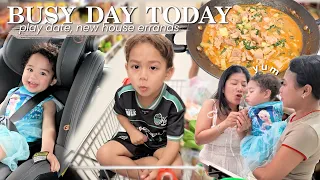 ERRANDS FOR OUR NEW HOUSE! PLAYDATE! PANALO KAY INDI ANG LUTO NI MANAY! ❤️ | rhazevlogs