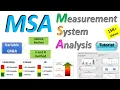 Measurement System Analysis MSA MSA Gage R R Variable GR R Attribute Agreement Analysis