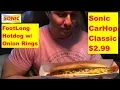 Sonic Carhop Classic 2 99 DEAL footlong hotdog and onion rings