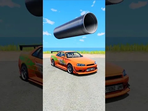 Metal Pipe vs Cars 🚗