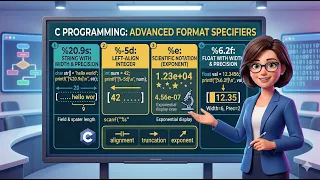 C Language Advanced Format Specifiers 20 9s -5d e 6 2f