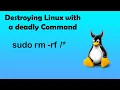 Destroying Linux with a deadly command ft sudo rm - rf