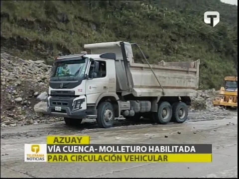 Vía Cuenca-Molleturo habilitada para circulación vehicular