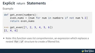 The Python return Statement Implicit and Explicit return