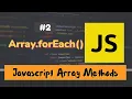 Array forEach Method JavaScript Array Methods