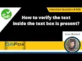 How to verify the text inside the text box is present or not Selenium Interview Question