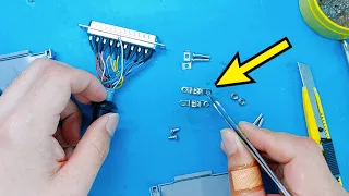 166 D-sub37 D-sub 37 pin connector soldering and assembly