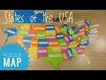 States of America DIY Puzzle map USA Geography Map of the United States