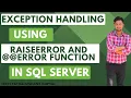 SQL Server Exception Handling with RAISERROR ERROR