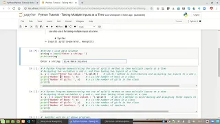 Python Tutorial - Taking Multiple Inputs