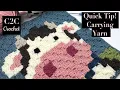 C2C corner to corner Quick Tip - Slip stitch It