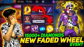 Download FREEFIRE || NEW EVENT - BEST FADED WHEEL | 15,000+ DIAMONDS IN MY ACCOUNT + XM8 SKIN ||LIVE REACTION MP3