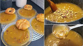 حلاوة النشا الحلقومية بالمكسرات مضبوطه أطيب بالوته حلويات رمضان  حلاوة النشا الحلقومية بالمكسرات مضبوطه أطيب بالوته حلويات رمضان