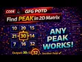 Find the Peak Element in a 2D Matrix GFG POTD Binary Search Java