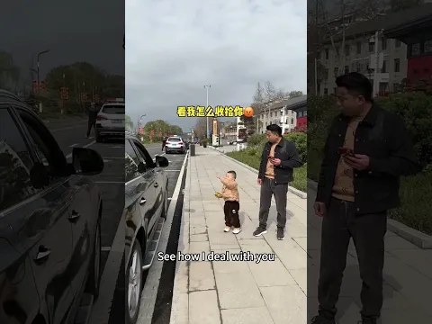 Someone Throws Garbage, Cute Baby Throws It Back Into The Car!#family #father and son#funny