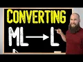 How To Convert Milliliters To Liters ml to L