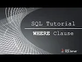 SQL Tutorial - The WHERE Clause
