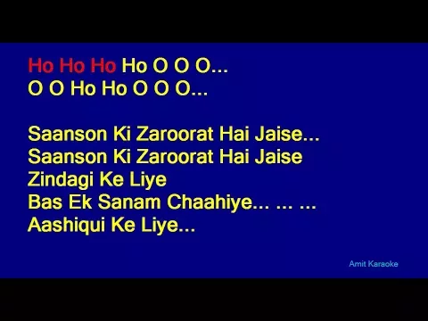 Download MP3 Saanso Ki Zaroorat Hai Jaise - Kumar Sanu Hindi Full Karaoke with Lyrics