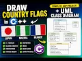 C OOP Tutorial Drawing Country Flags UML Class Diagram Inheritance Composition Constructors