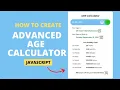How To Create a Age Calculator in HTML CSS JavaScript Calculate Age from Date of Birth