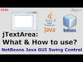 jTextArea What How to Use Netbeans Java GUI Control - Basics ARBX CodeX